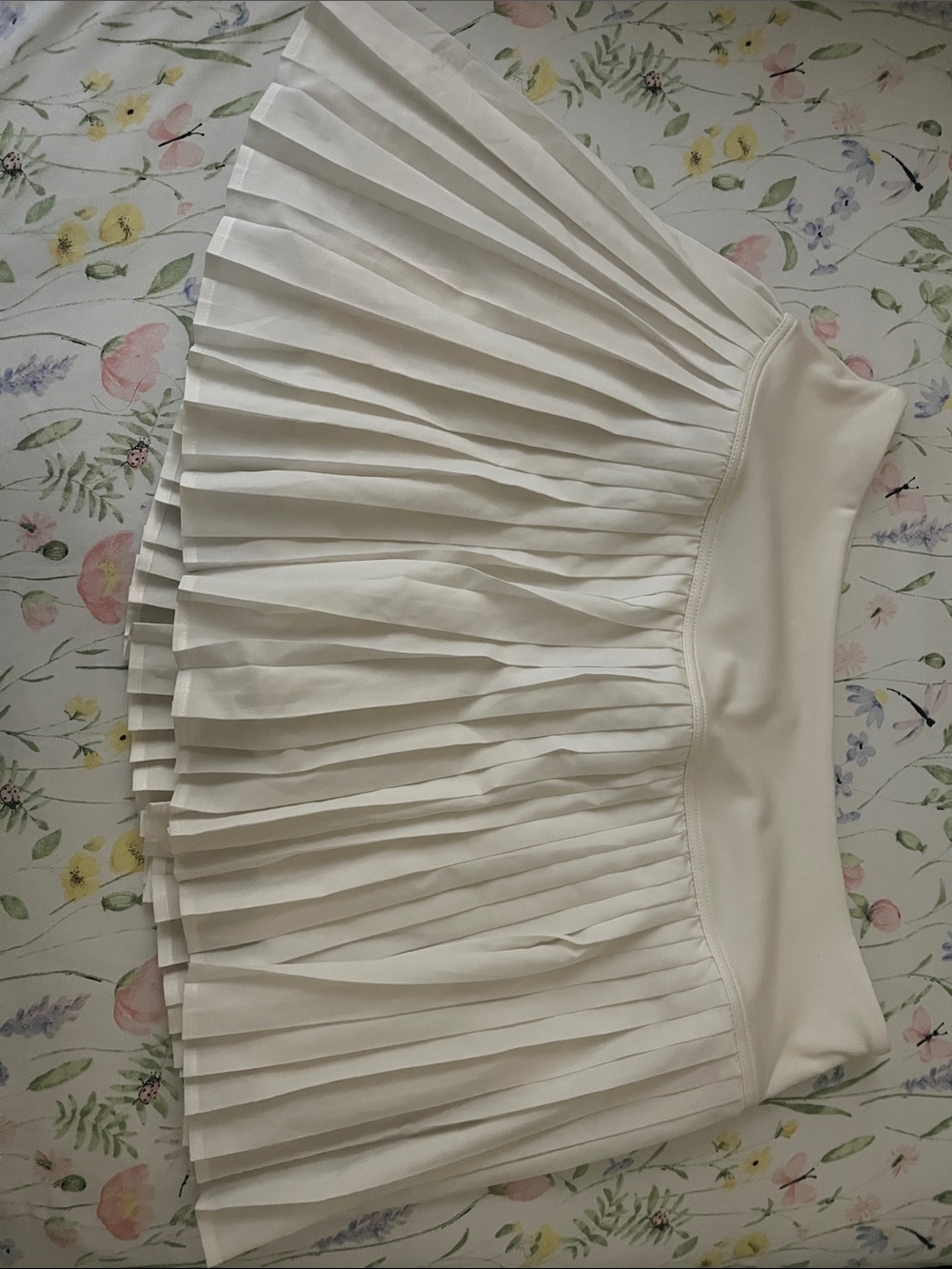 White Pleated Skirt - Flared Skater Style